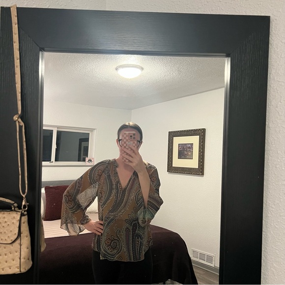 Karlie Multicolor Paisley Boho Blouse - Picture 4 of 4